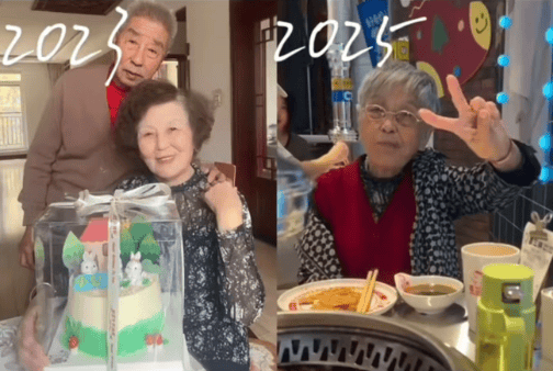 女子晒照对比奶奶自爷爷去世9个月后变化：再也不是时髦的老太太了，评论区泪目